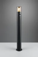 Lampy ogrodowe - Hoosic H80 lampa stojąca ogrodowa z czujnikiem ruchu 1xE27 czarna/przydymiona 422260132 - miniaturka - grafika 1