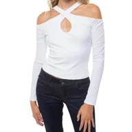 Bluzki damskie - Bluzka damska Guess Lexa długi rękaw-L - miniaturka - grafika 1