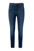 Spodnie damskie - Pepe Jeans Jeansy Rurki Granatowe Gładkie Długie S/28 1Z7E3_A* T4A - miniaturka - grafika 1
