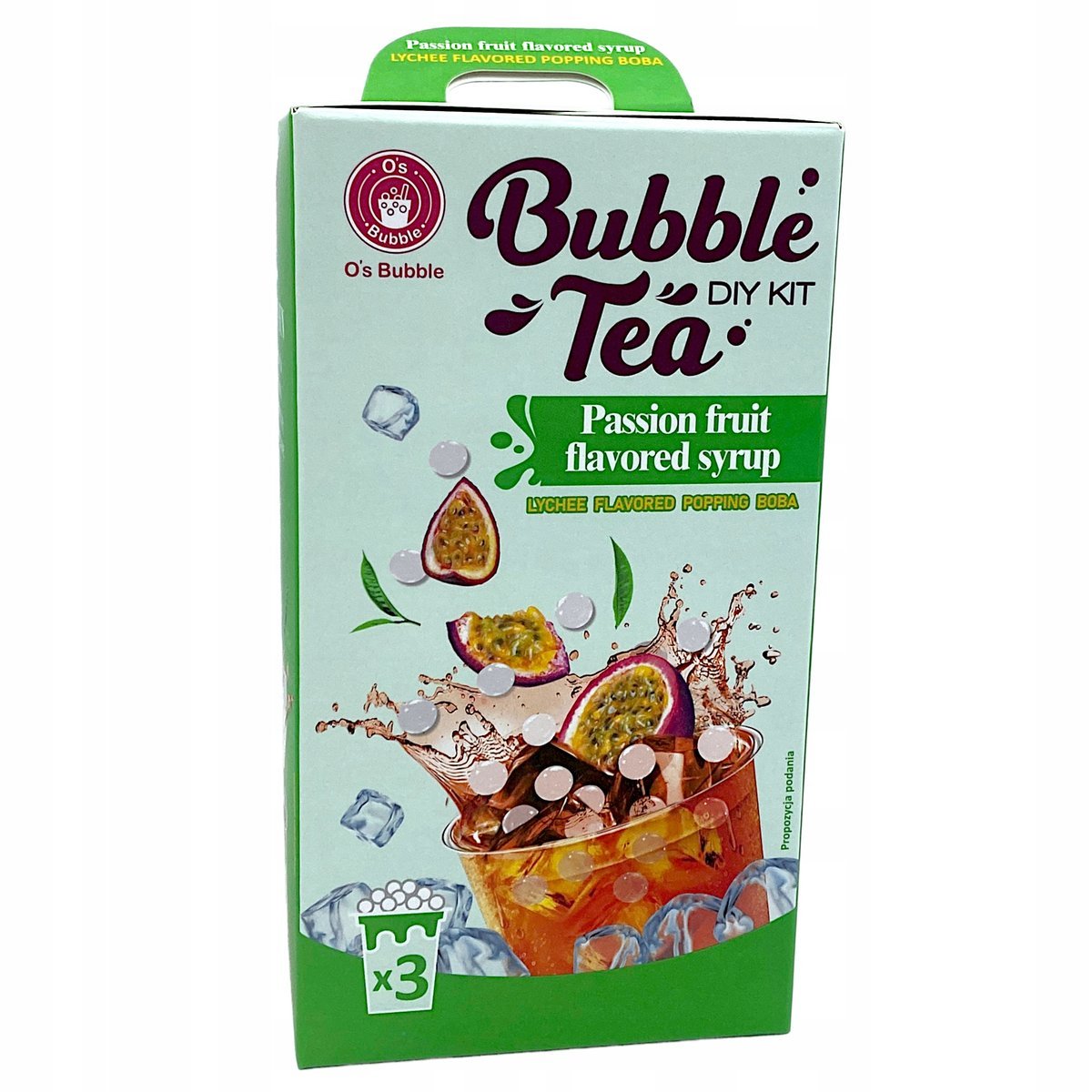 O's Bubble Zestaw DIY Bubble Tea Marakuja + kuleczki Liczi 240g