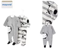 Pajacyki dla niemowląt - Zestaw 2 śpioszków z aksamitnej dzianiny 60 - miniaturka - grafika 1