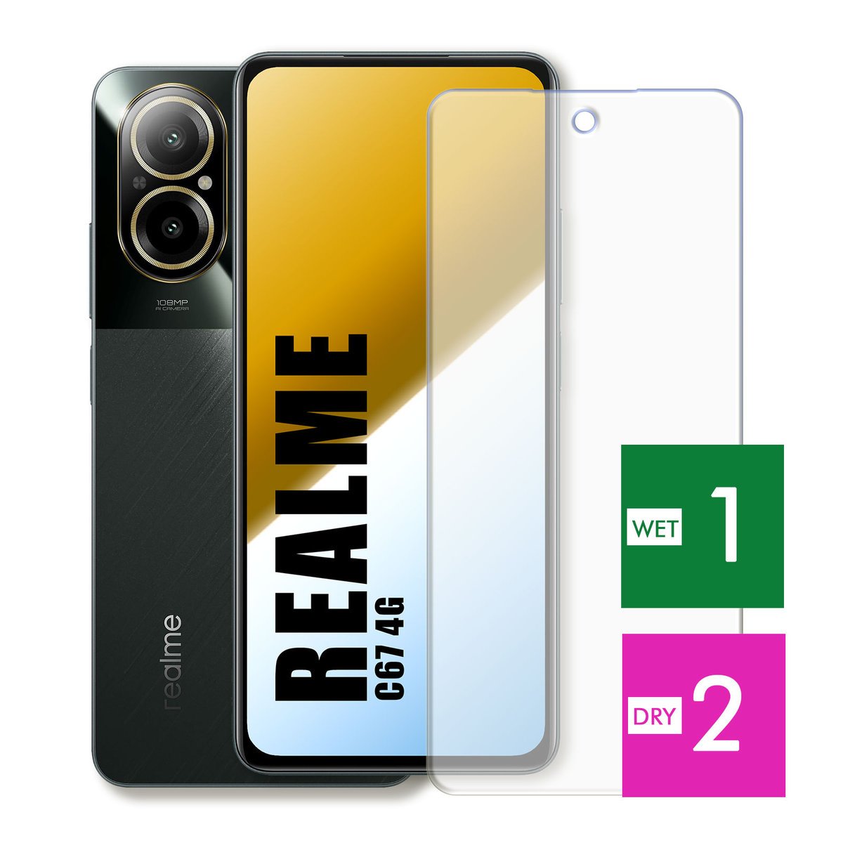 WZMOCNIONE SZKŁO DO REALME C67 4G SZYBKA HARTOWANE 9H JAKOŚĆ