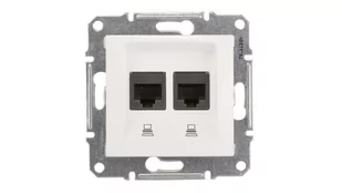 Schneider Electric Schneider Sedna biały gniazdo komputerowe 2 SDN4400121 - Gniazdka elektryczne - miniaturka - grafika 1