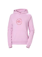 Bluzy damskie - Bluza dresowa damska HELLY HANSEN W Core Graphic Hoodie różowy S - miniaturka - grafika 1