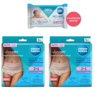 Bielizna lecznicza - Zestaw Canpol Babies, oddychające majtki poporodowe 2w1, z podkładem, jednorazowe, rozmiar S/M, 2 x 5 sztuk + chusteczki nawilżane, 60 sztuk gratis - miniaturka - grafika 1