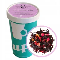 Herbata - Herbata owocowa CZERWONA RÓŻA hibiskus rodzynki czarny bez kwiat róży 150g - herbata liściasta sypana mieszanka napar susz - miniaturka - grafika 1