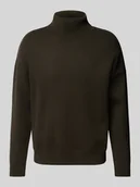 Swetry męskie - Sweter z dzianiny z golfem - miniaturka - grafika 1