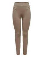 Legginsy - ONLY Legginsy "Nori" w kolorze jasnobrązowym - miniaturka - grafika 1