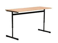 Meble do szkół i przedszkoli - Ławka szkolna Reks Eko dwuosobowa Z reg. wys. 2-4, 4-6 - miniaturka - grafika 1