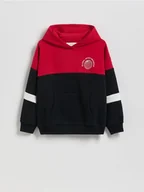 Bluzy dla chłopców - Reserved - Bluza oversize z kapturem - czerwony - miniaturka - grafika 1