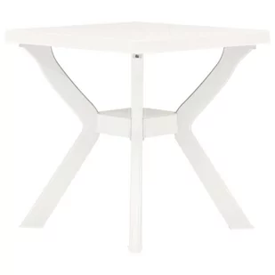 vidaXL Stolik bistro, biały, 70x70x72 cm, plastikowy - Stoły ogrodowe - miniaturka - grafika 1