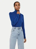 Swetry damskie - Vero Moda Golf Glory 10231630 Niebieski Regular Fit - miniaturka - grafika 1