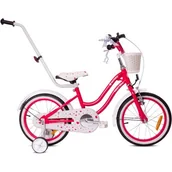 Rowery - Rower dziecięcy SUN BABY Heart bike 16 cali dla dziewczynki Malinowy - miniaturka - grafika 1