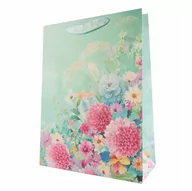 Opakowania i torebki na prezenty - Kwiaty Duża Torba Na Prezenty 30X40Cm Różne Kolory - miniaturka - grafika 1