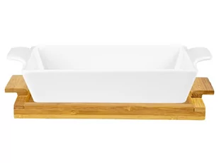 Fl1 NACZYNIE CERAMICZNE MODENO NA PODSTAWIE BAMBUSOWEJ PROSTOKĄTNE 31 CM 2PC-NAC-5230/PR31 - Inne naczynia kuchenne - miniaturka - grafika 2