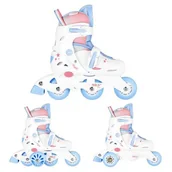 Rolki - Łyżworolki NILS FUN NJ1190 3w1 ( 26-29) Biało-różowo-niebieski - miniaturka - grafika 1
