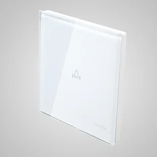 Touchme TM713W Duży panel 86x86mm szklany dzwonek biały TM713W - Klawisze i ramki - miniaturka - grafika 1