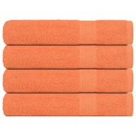 Ręczniki - vidaXL Ręczniki, 4 szt., pomarańczowe, 100x200 cm, bawełna 100% - miniaturka - grafika 1