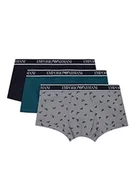 Paski - Emporio Armani mężczyźni Emporio Armani Mężczyźni 3-pak Core pasek z logo Trunk Majtki, Morski/Pr.monum/medit, XXL - miniaturka - grafika 1