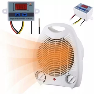 Termowentylator / farelka elektryczna 2000W z regulacją 2000W "White Pearl " + Termostat elektroniczny 110-240V XH-W3001 1500W - Ogrzewanie przenośne - miniaturka - grafika 1