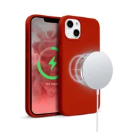 Etui i futerały do telefonów - Crong Color Cover Magnetic - Etui iPhone 13 mini MagSafe (czerwony) - miniaturka - grafika 1