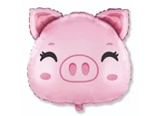 Balony i akcesoria - BALON ŚWINKA RÓŻOWY 24'' 61cm - miniaturka - grafika 1