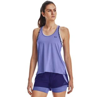 Damska koszulka bez rękawów UNDER ARMOUR UA KNOCKOUT TANK 1351596-495 – Niebieski - Koszulki i topy damskie - miniaturka - grafika 1