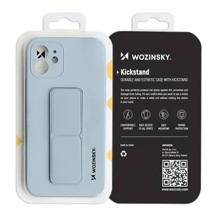 Wozinsky Kickstand Case elastyczne silikonowe etui z podstawką iPhone 12 Pro czarny - Etui i futerały do telefonów - miniaturka - grafika 18