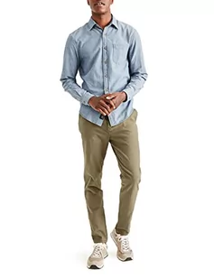 dockers Męskie spodnie Alpha Icon Chino Tapered, moro, 30W x 32L - Spodenki męskie - miniaturka - grafika 1