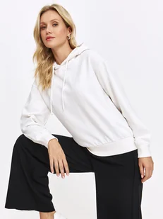 Biała bluza z kapturem - Bluzy damskie - miniaturka - grafika 1