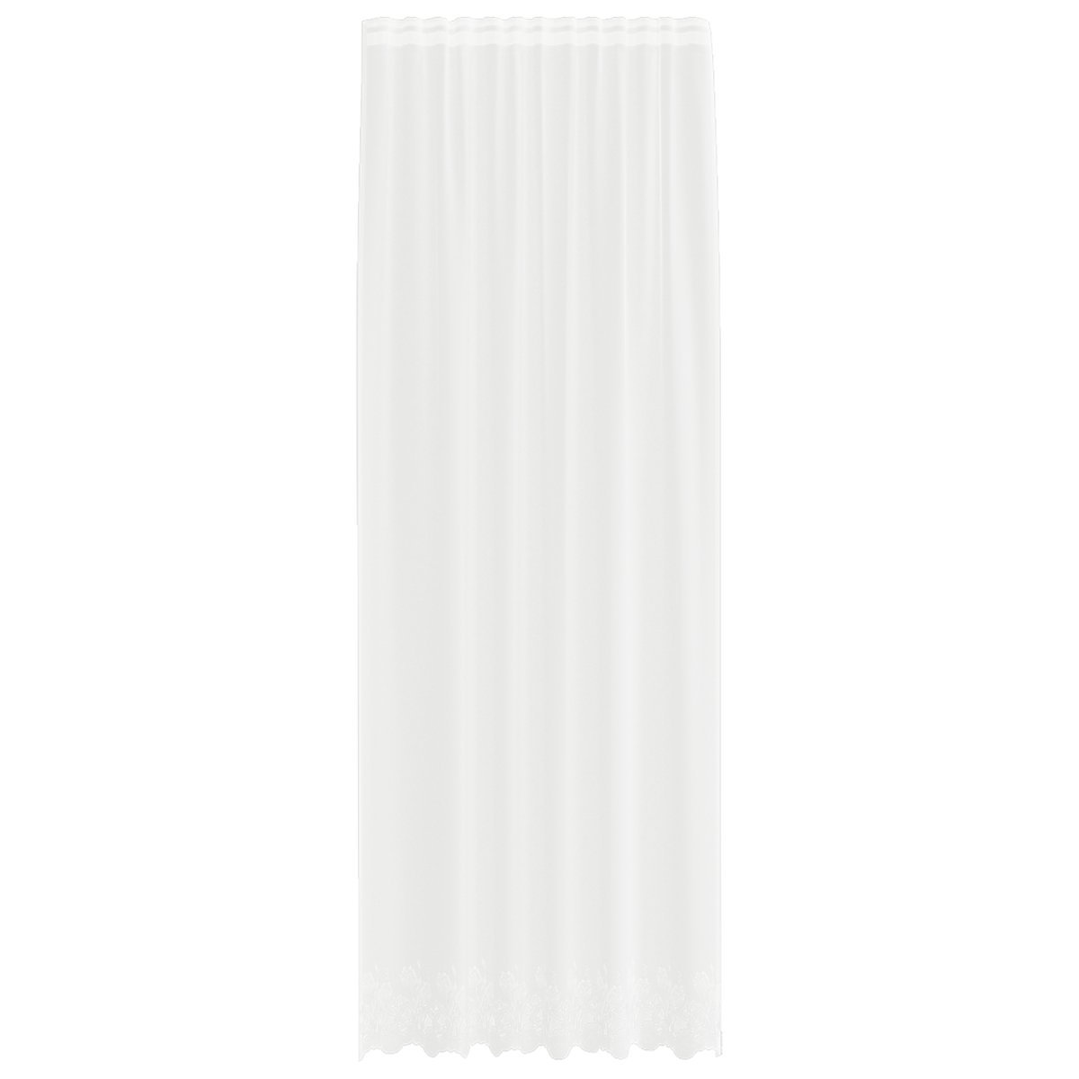 vidaXL Firanka Koronkowa z zasłonami Kwiatowy Biały 150 x 300 cm Poliester