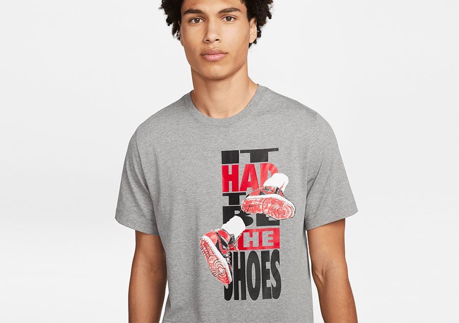 Nike Air Jordan The Shoes Crew Tee Carbon Heather