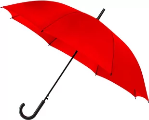 Automatyczna lekka parasolka damska czerwona z czarnym stelażem - Parasole - miniaturka - grafika 1