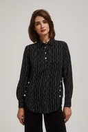 Koszule damskie - Koszula Z Ozdobnymi Guzikami-Xs - miniaturka - grafika 1