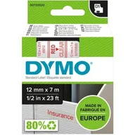 Etykiety do drukarek - Taśma czerwony nadruk na przezroczystym 12mm x 7m DYMO S0720520 - miniaturka - grafika 1