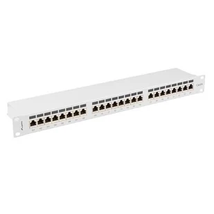 Lanberg Patch panel 24 port 1U kat.6A ekranowany szary PPSA-1024-S - Szafy rack - miniaturka - grafika 1