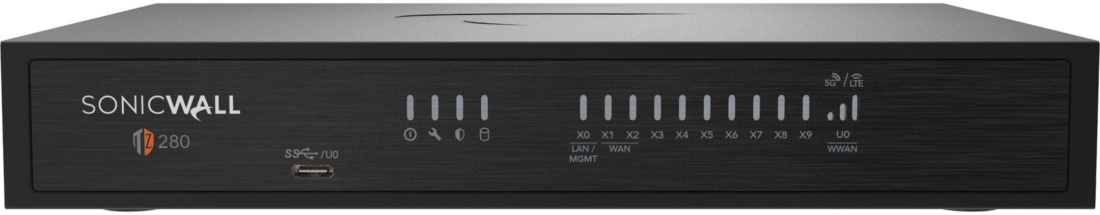 Zapora sieciowa SonicWall TZ Series Gen 8 TZ 280 - urządzenie zabezpieczające - 1GbE - Wi-Fi 6 - Desktop - fur P/N: 01-SSC-0437, 01-SSC-0744, 02-SSC-3069, 02-SSC-3078, 02-SSC-3112, 02-SSC-3113 03-SSC-1824