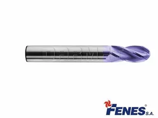 Frez 4-ostrzowy ogólnego przeznaczenia, długi z czołem kulistym DIN6527-LR, VHM TiAIN - 10MM - FENES - Frezy - miniaturka - grafika 1
