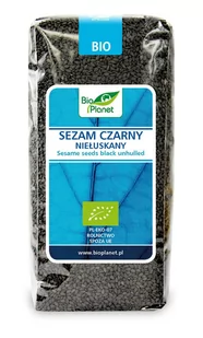Bio Planet Sezam czarny niełuskany BIO 500g 1118-01 - Ziarna i nasiona roślin strączkowych - miniaturka - grafika 1