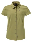 Koszulki sportowe damskie - Schöffel Koszula trekkingowa "Dooser" w kolorze oliwkowym - miniaturka - grafika 1