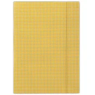 Szkolne artykuły papiernicze - Donau Teczka z gumką karton A4 400gsm 3-skrzydłowa pomarańczowa w kratę - miniaturka - grafika 1