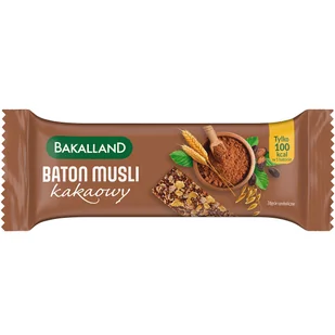 Baton zbożowy BAKALLAND musli Kakaowy 30 g - Płatki śniadaniowe i musli - miniaturka - grafika 1