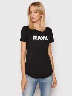 Koszulki i topy damskie - G-Star Raw T-Shirt Lyon D19950-4107-6484 Czarny Slim Fit - grafika 1
