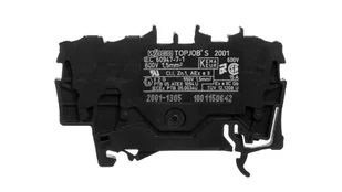 WAGO Terminal przepustowy WAGO 4.20 mm Sprężynowe czarny 2001-1305 100 szt 2001-1305 - Kostki, złączki, wtyczki - miniaturka - grafika 2