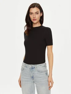 Calvin Klein T-Shirt K20K208052 Czarny Slim Fit - Koszulki i topy damskie - miniaturka - grafika 1
