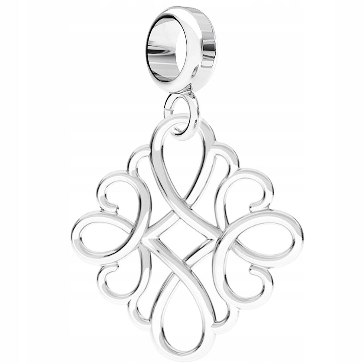 Charms Srebrny z Łącznikiem Ażurowym Wzór Ażurowy Łącznik SREBRO 925