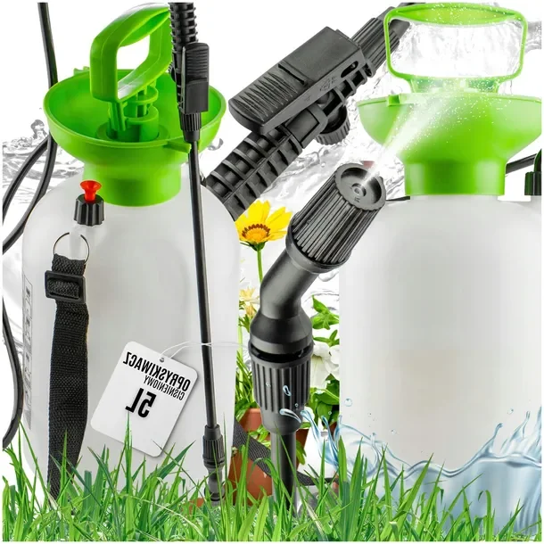 Opryskiwacz Ciśnieniowy Ogrodowy Ręczny Metalowa Lanca 45 PSI 5L Pojemności