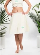 Sukienki i spódnice sportowe - Spódnica na saunę dla saunamistrzyni w 100% naturalna bawełna Yeye Ecru M - miniaturka - grafika 1