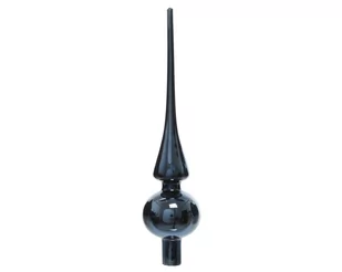 Czubek Szpic na choinkę szklany choinkowy granatowy błyszczący 26cm - Ozdoby bożonarodzeniowe - miniaturka - grafika 1