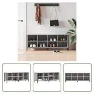 Szafki na buty - The Living Store Stojak na buty szary Sonoma 131x35x50 cm Materiał drewnopochodny - miniaturka - grafika 1